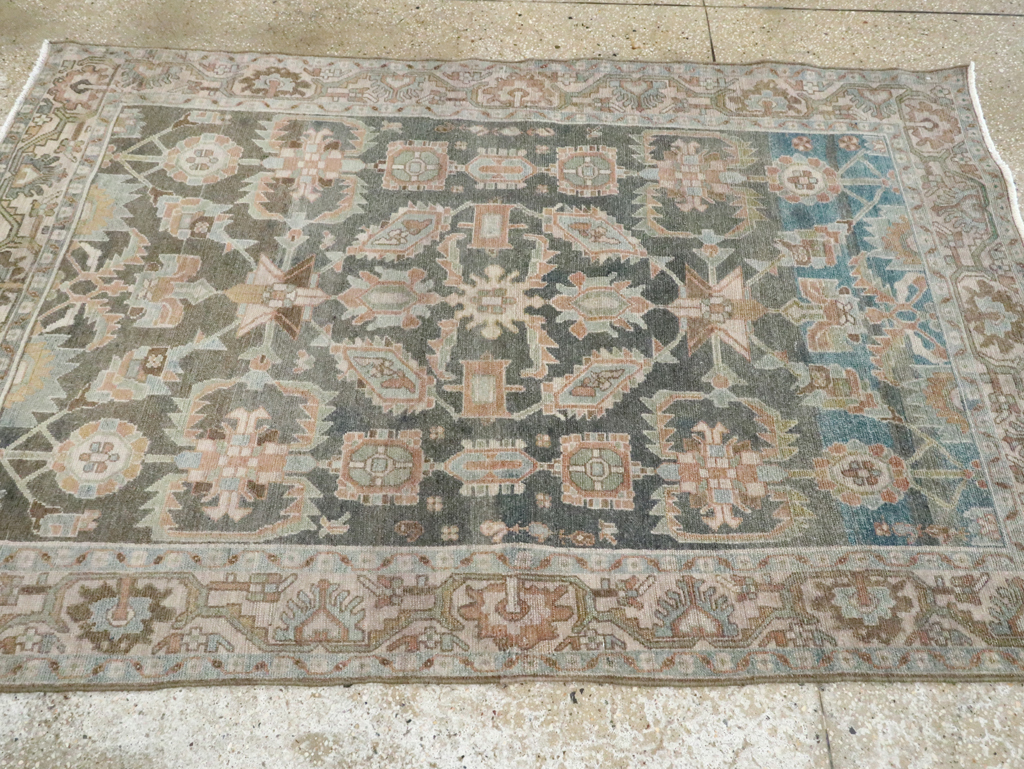 Vintage Persian Malayer Accent Rug, No.28642 - Gss