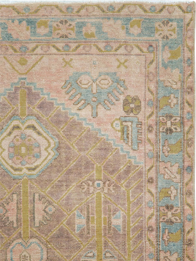Vintage Persian Malayer Throw Rug, No.28643 - Gss