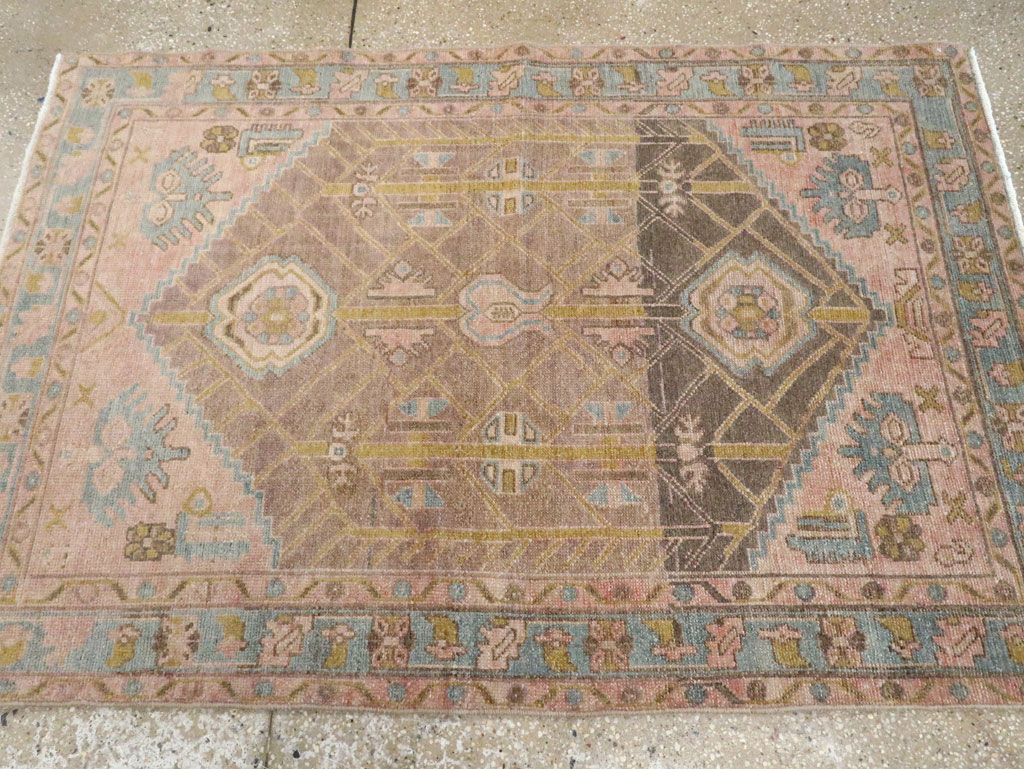Vintage Persian Malayer Throw Rug, No.28643 - Gss