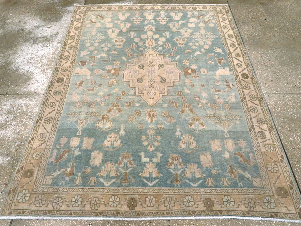 Vintage Persian Malayer Accent Rug, No.28644 - Gss