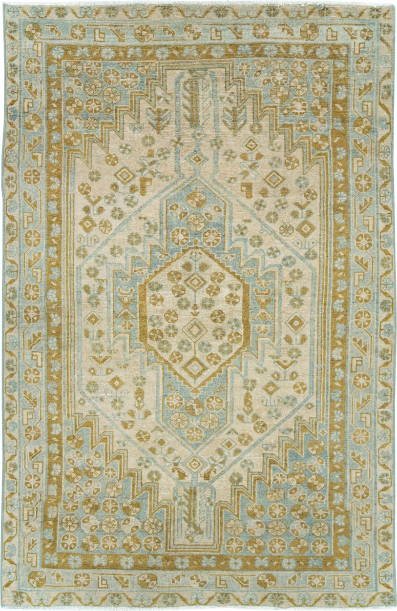 Vintage Persian Malayer Accent Rug, No.28645 - Gss