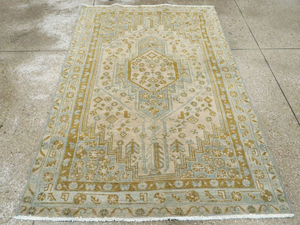Vintage Persian Malayer Accent Rug, No.28645 - Gss