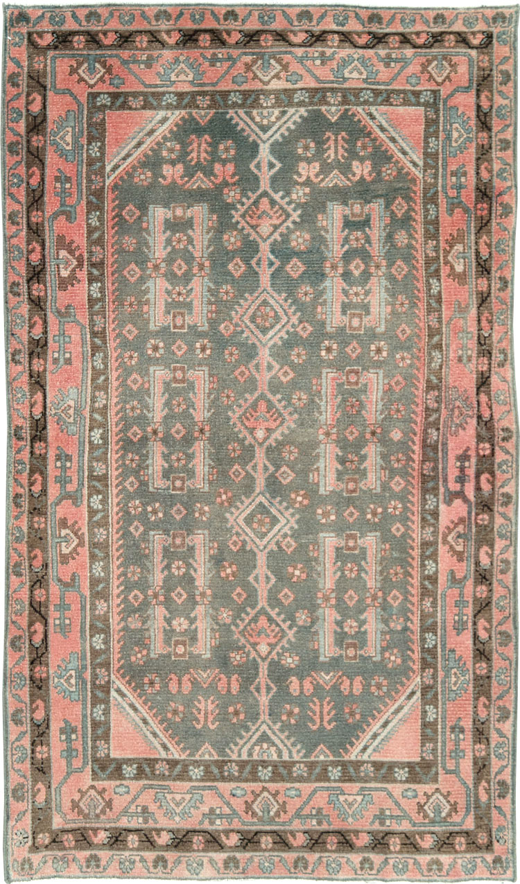 Vintage Persian Malayer Throw Rug, No.28646 - Gss