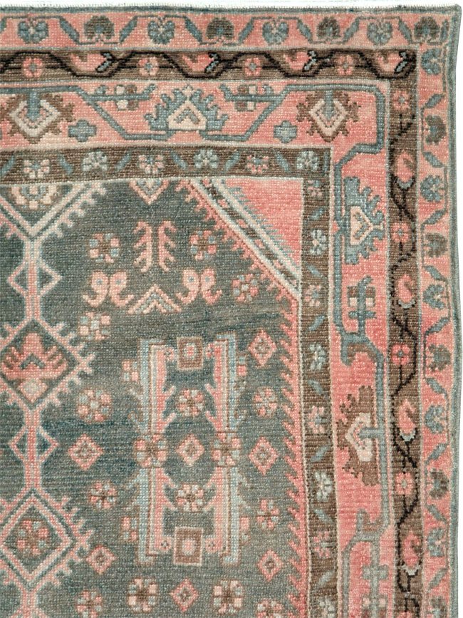 Vintage Persian Malayer Throw Rug, No.28646 - Gss