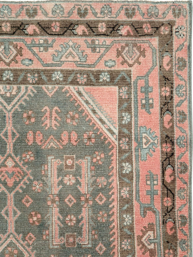 Vintage Persian Malayer Throw Rug, No.28646 - Gss