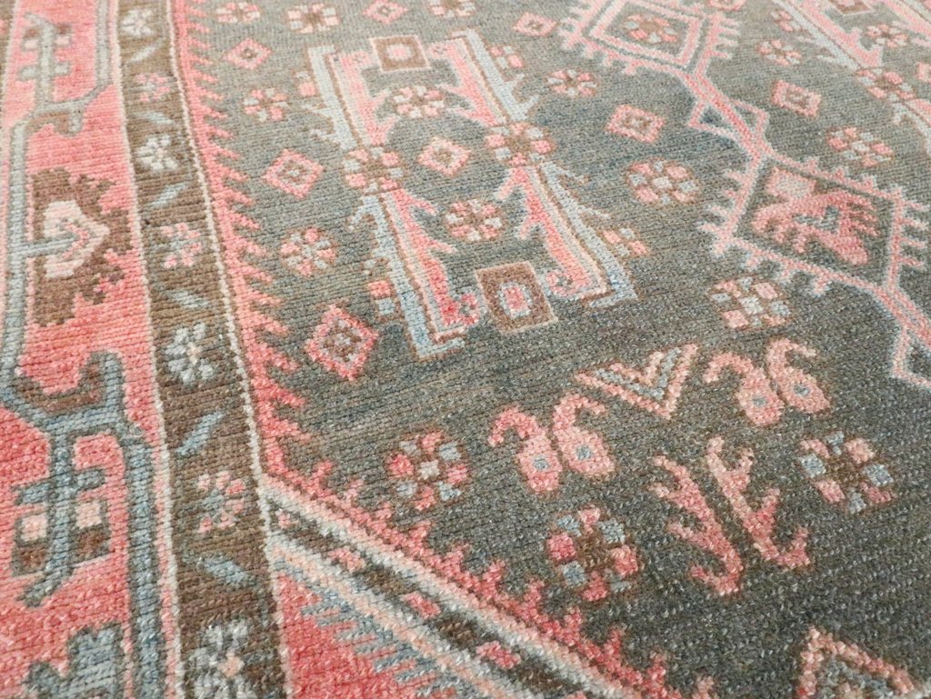 Vintage Persian Malayer Throw Rug, No.28646 - Gss