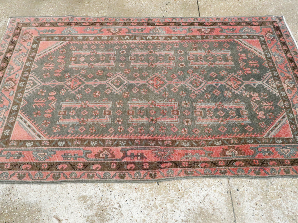 Vintage Persian Malayer Throw Rug, No.28646 - Gss