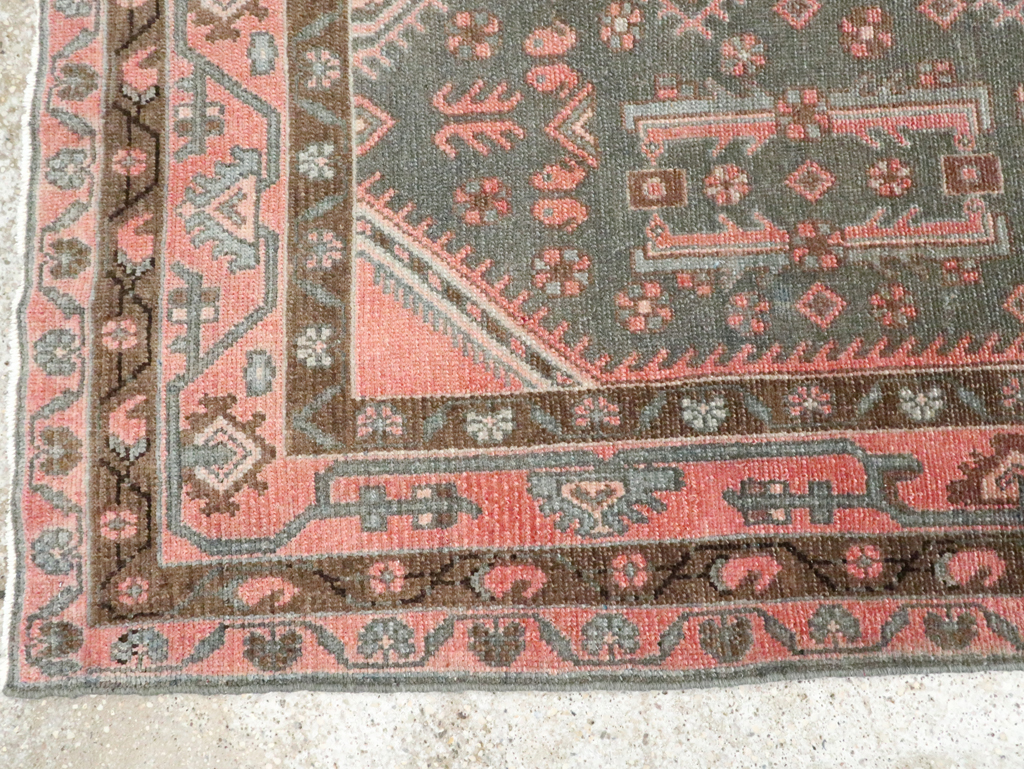 Vintage Persian Malayer Throw Rug, No.28646 - Gss