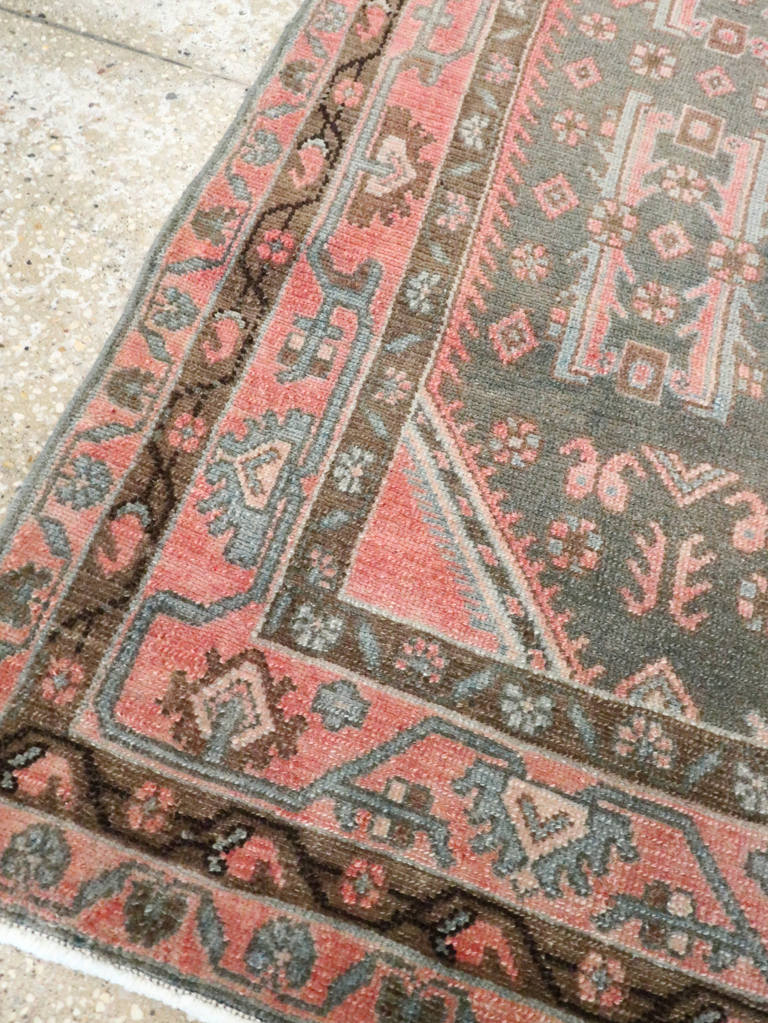 Vintage Persian Malayer Throw Rug, No.28646 - Gss