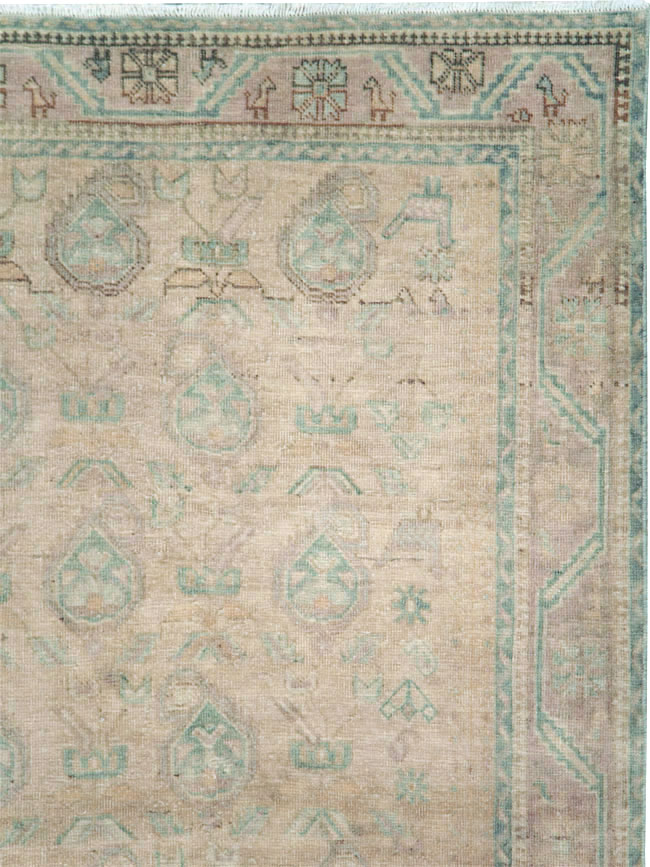 Vintage Persian Afshar Accent Rug, No.28647 - Gss
