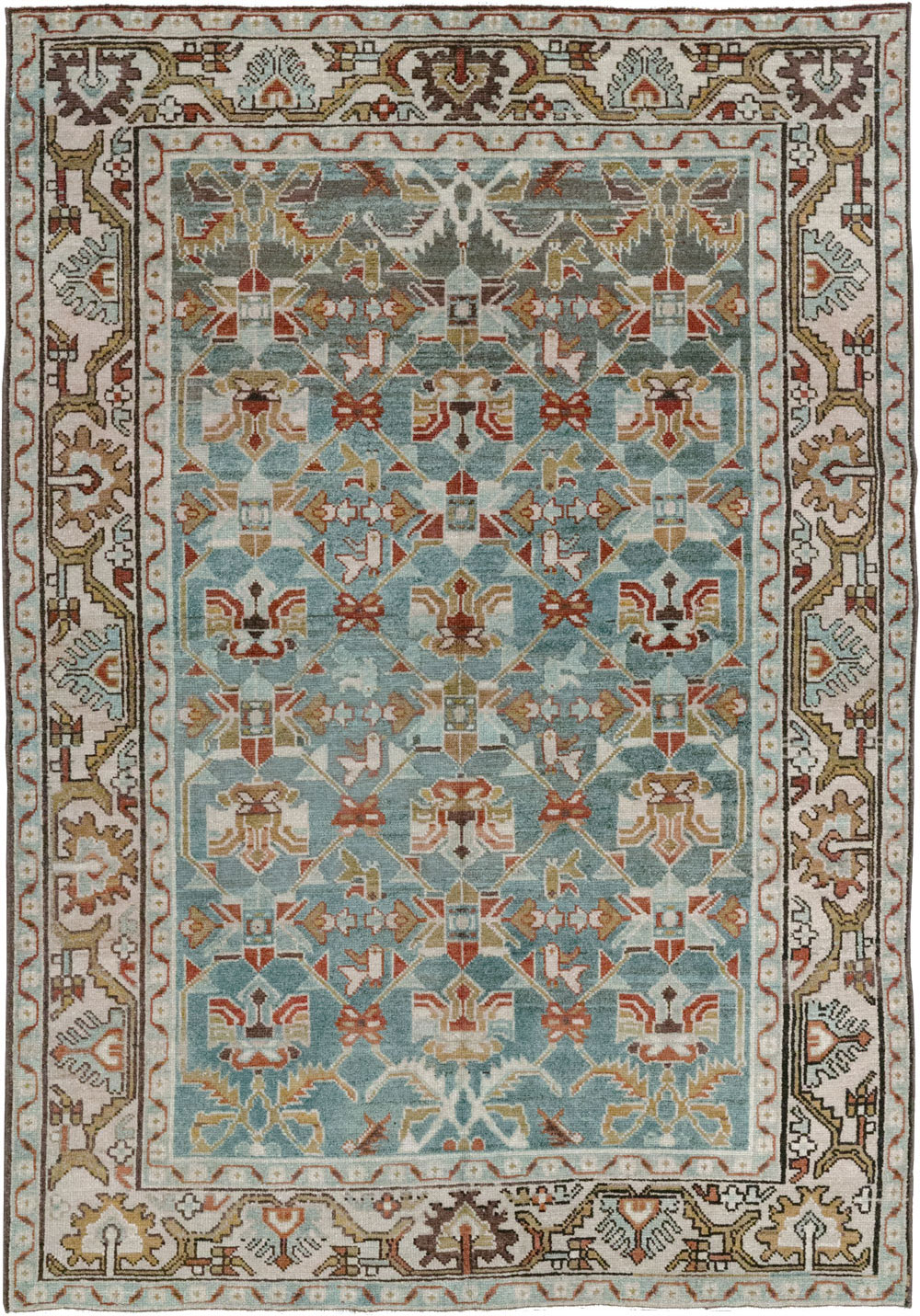 Vintage Persian Malayer Accent Rug, No.28648 - Gss