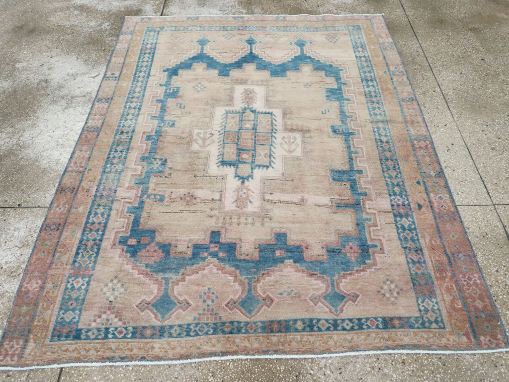 Vintage Persian Afshar Tribal Accent Rug, No.28649 - Gss