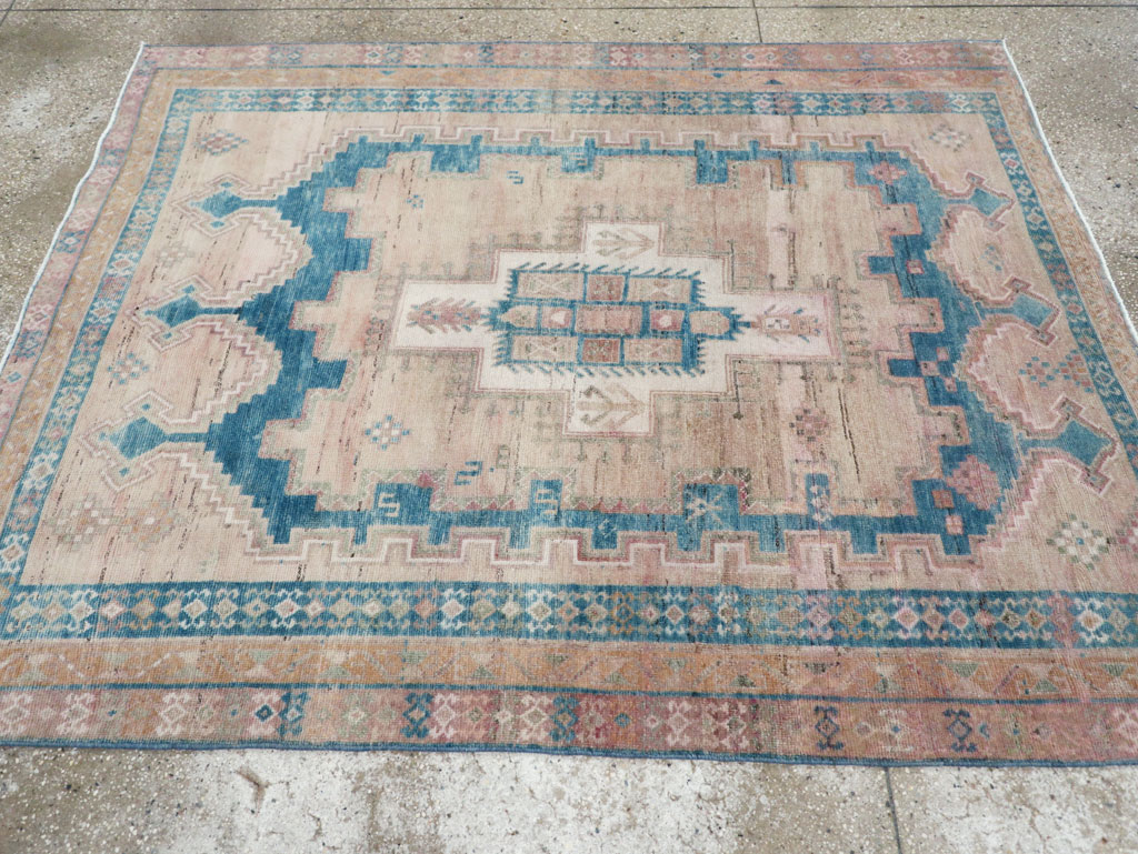 Vintage Persian Afshar Tribal Accent Rug, No.28649 - Gss