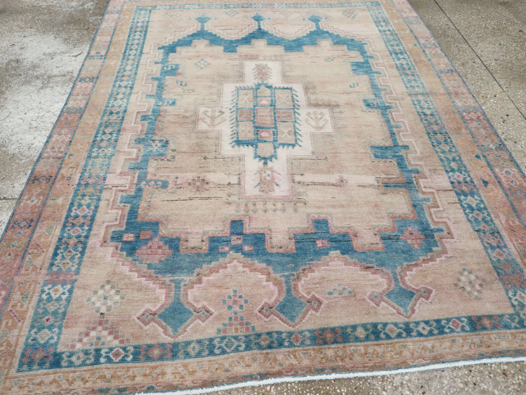 Vintage Persian Afshar Tribal Accent Rug, No.28649 - Gss