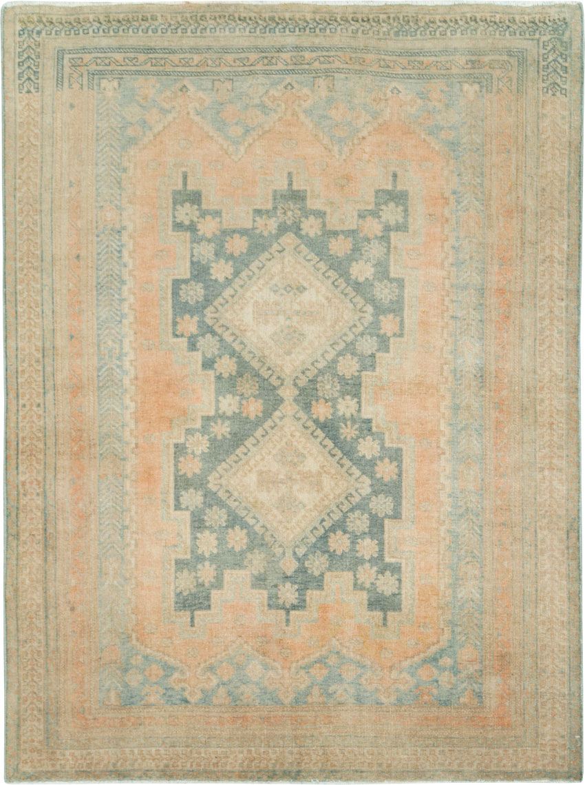 Vintage Persian Afshar Throw Rug, No.28654 - Gss