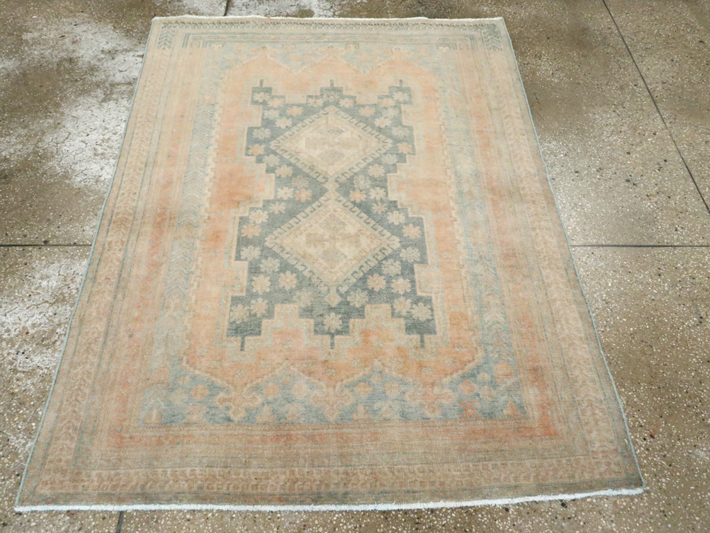 Vintage Persian Afshar Throw Rug, No.28654 - Gss