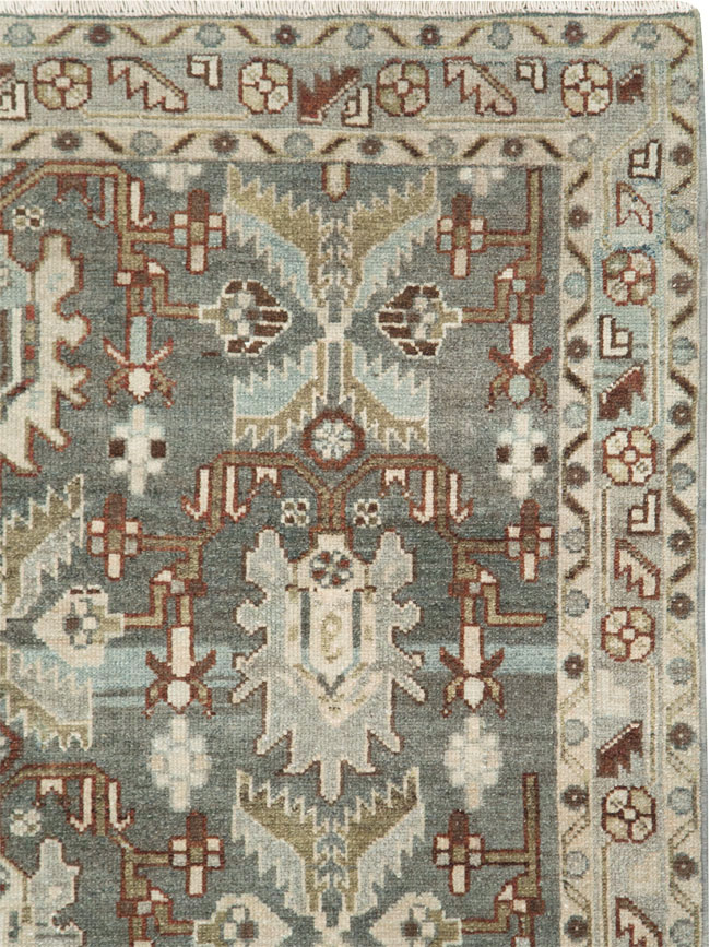 Vintage Persian Malayer Accent Rug, No.28656 - Gss