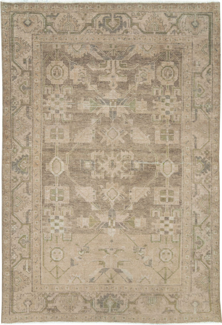 Vintage Persian Malayer Accent Rug, No.28657 - Gss