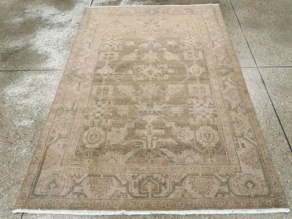Vintage Persian Malayer Accent Rug, No.28657 - Gss