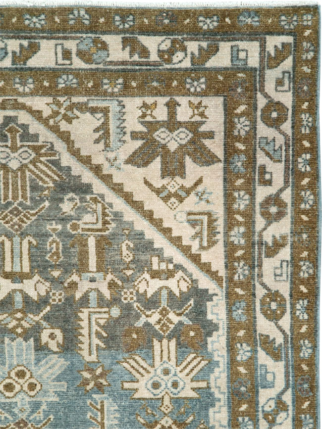 Vintage Persian Malayer Accent Rug, No.28659 - Gss