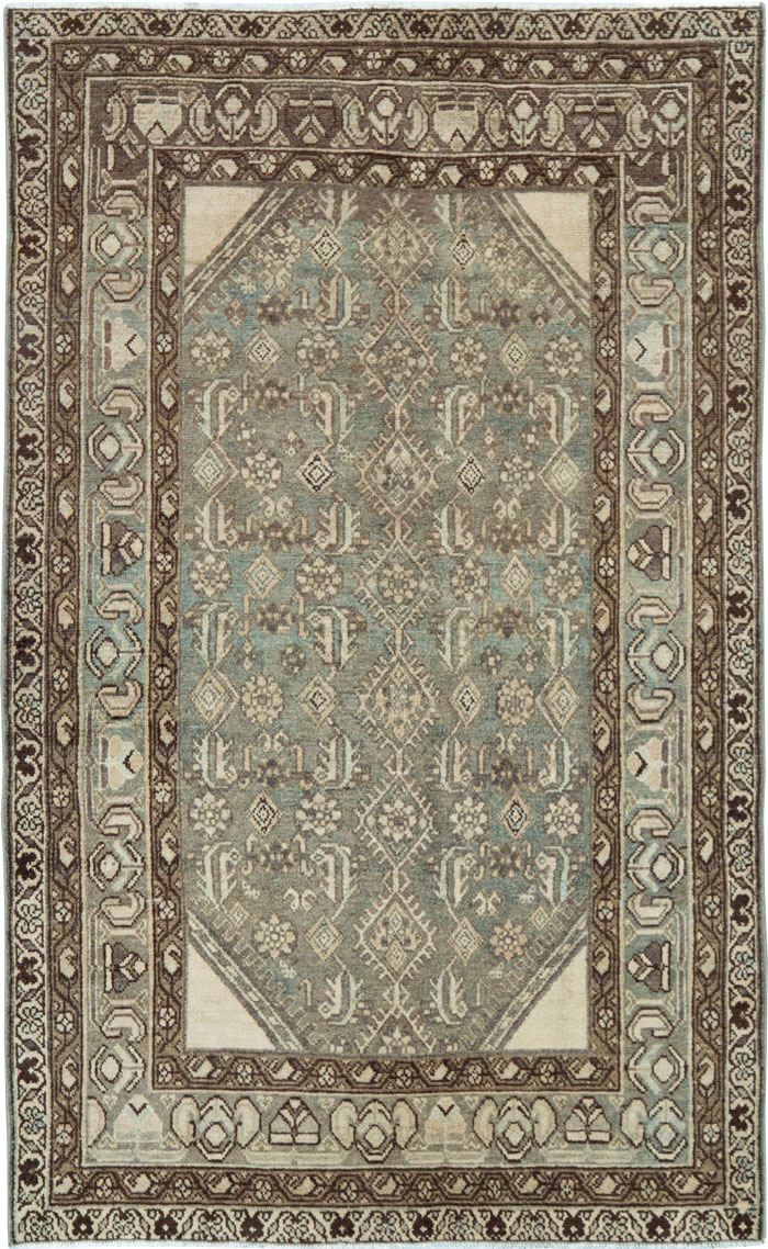 Vintage Persian Malayer Throw Rug, No.28661 - Gss