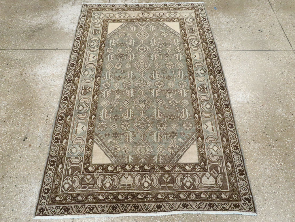 Vintage Persian Malayer Throw Rug, No.28661 - Gss