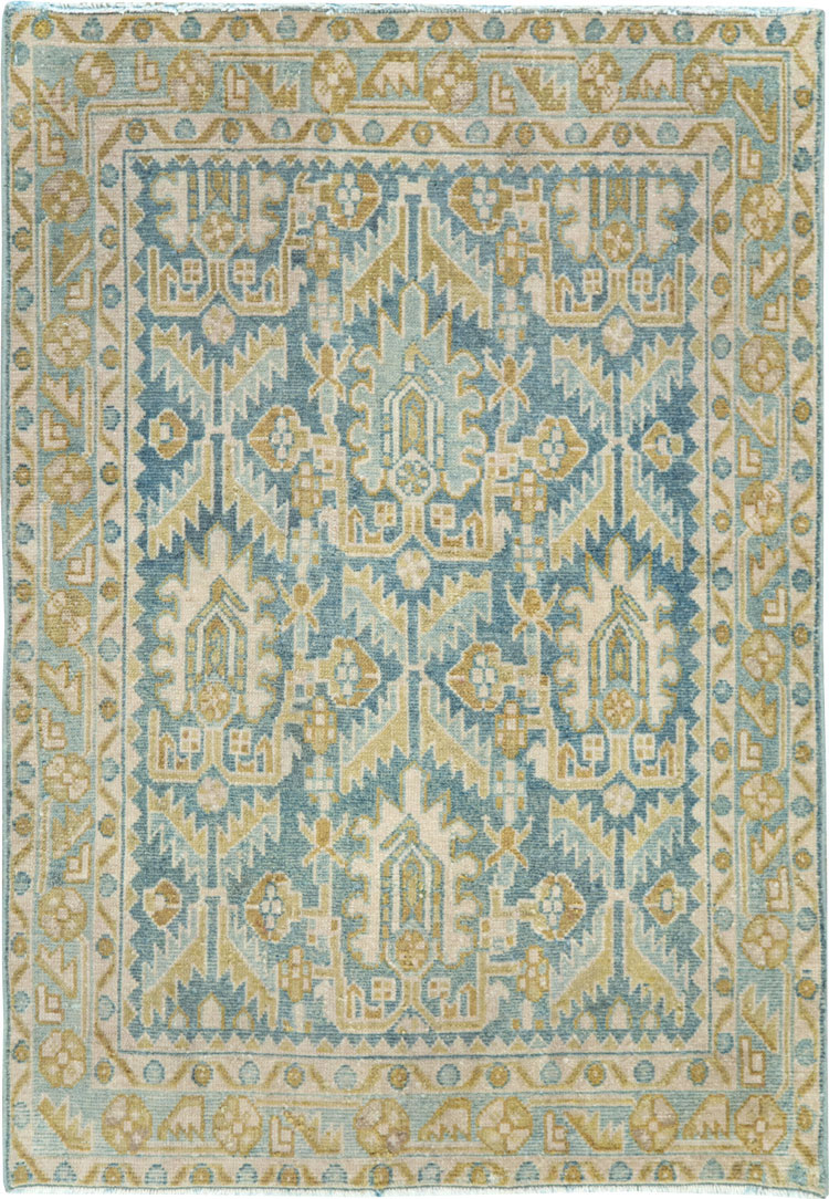 Vintage Persian Malayer Throw Rug, No.28662 - Gss