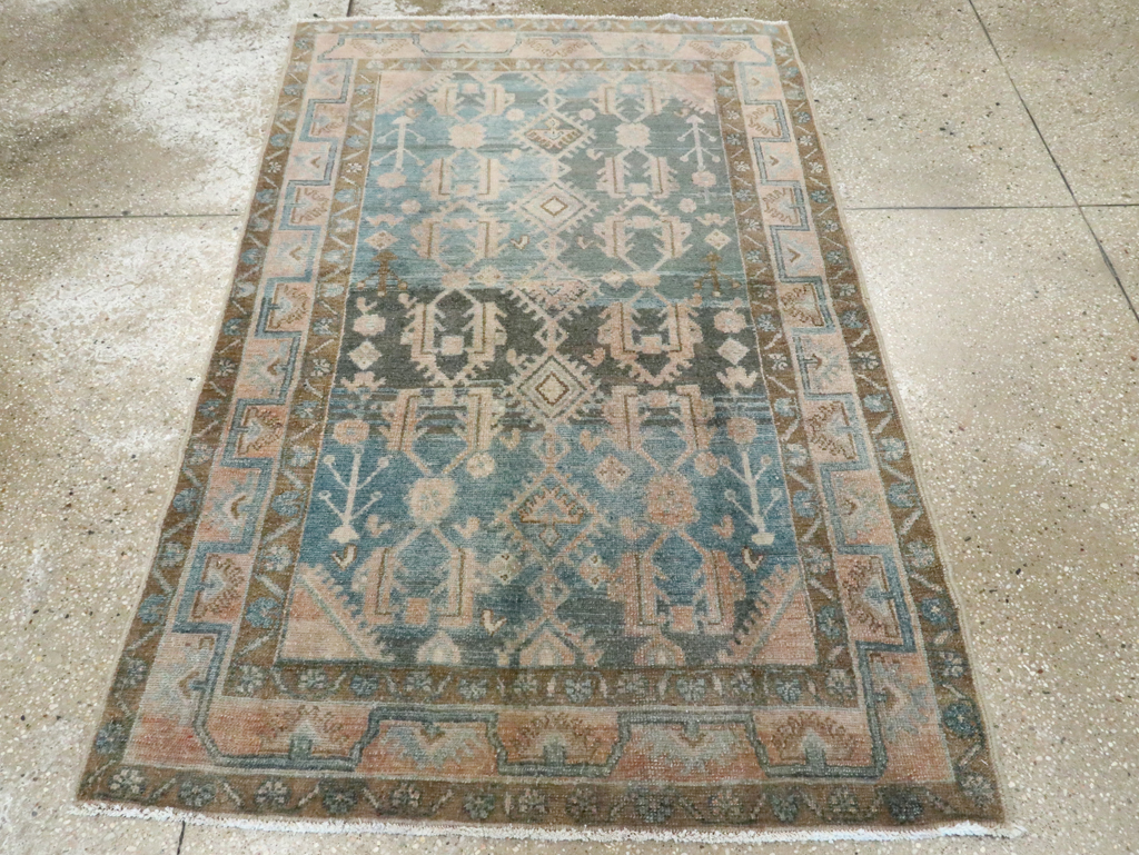 Vintage Persian Malayer Throw Rug, No.28665 - Gss