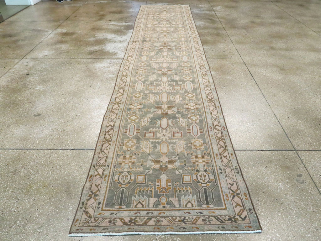 Vintage Persian Malayer Long Runner, No.28691 - Gss