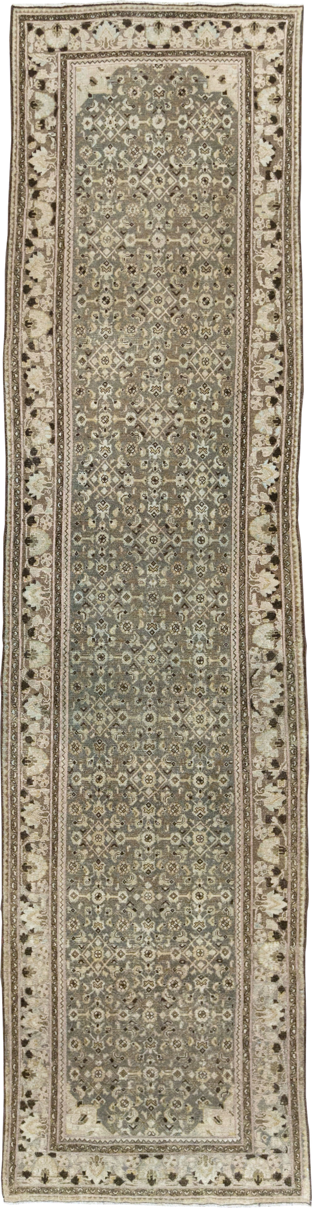 Vintage Persian Malayer Wide Gallery Runner, No.28705 - Gss