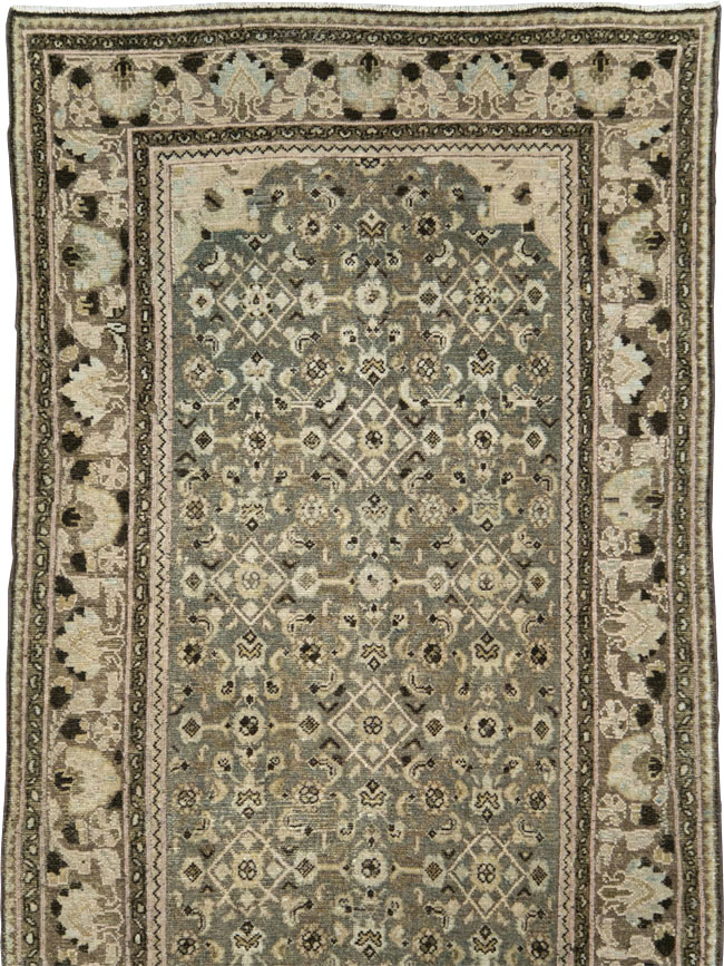 Vintage Persian Malayer Wide Gallery Runner, No.28705 - Gss