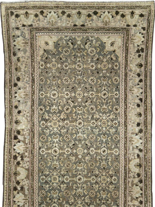 Vintage Persian Malayer Wide Gallery Runner, No.28705 - Gss