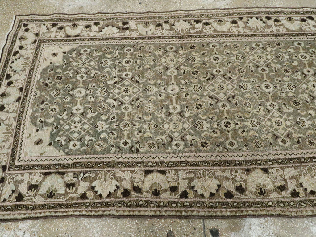 Vintage Persian Malayer Wide Gallery Runner, No.28705 - Gss