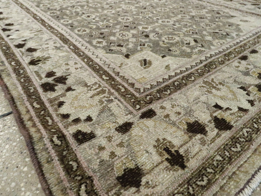 Vintage Persian Malayer Wide Gallery Runner, No.28705 - Gss