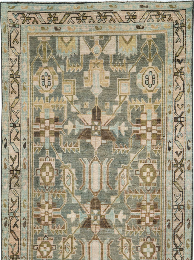 Vintage Persian Malayer Long Runner, No.28713 - Gss