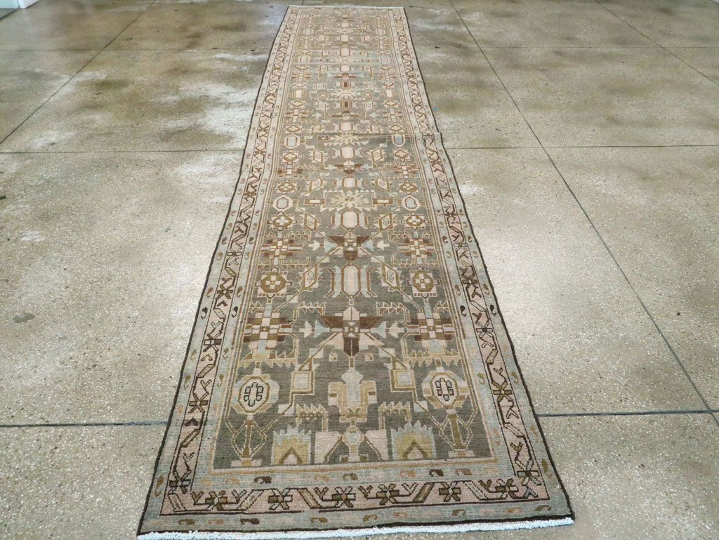 Vintage Persian Malayer Long Runner, No.28713 - Gss