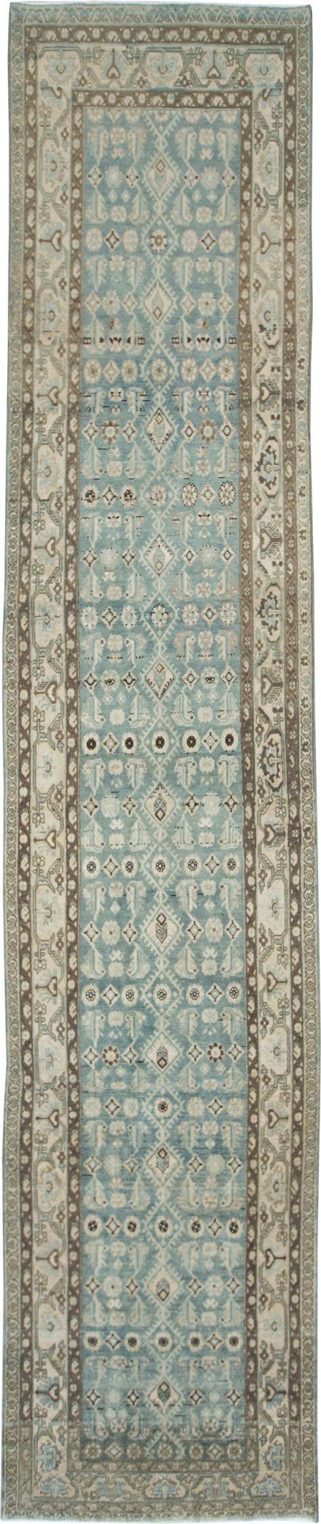 Vintage Persian Malayer Wide Gallery Runner, No.28726 - Gss
