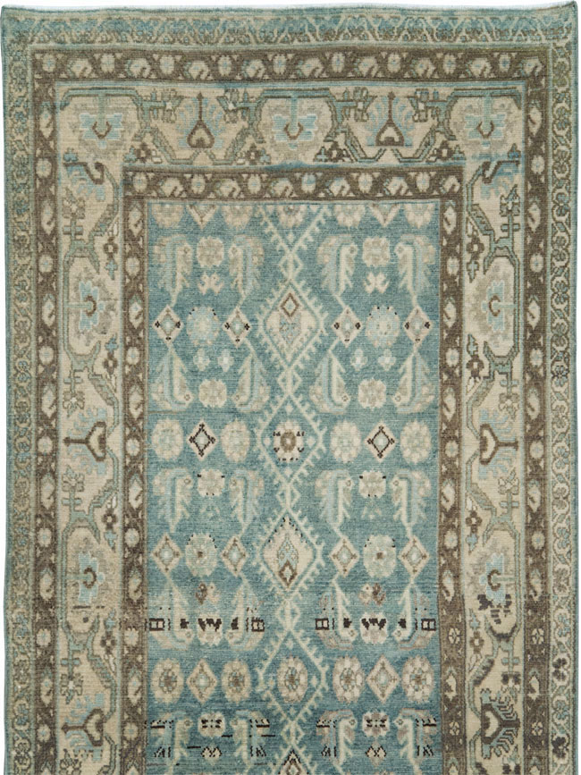 Vintage Persian Malayer Wide Gallery Runner, No.28726 - Gss