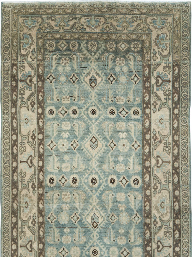 Vintage Persian Malayer Wide Gallery Runner, No.28726 - Gss
