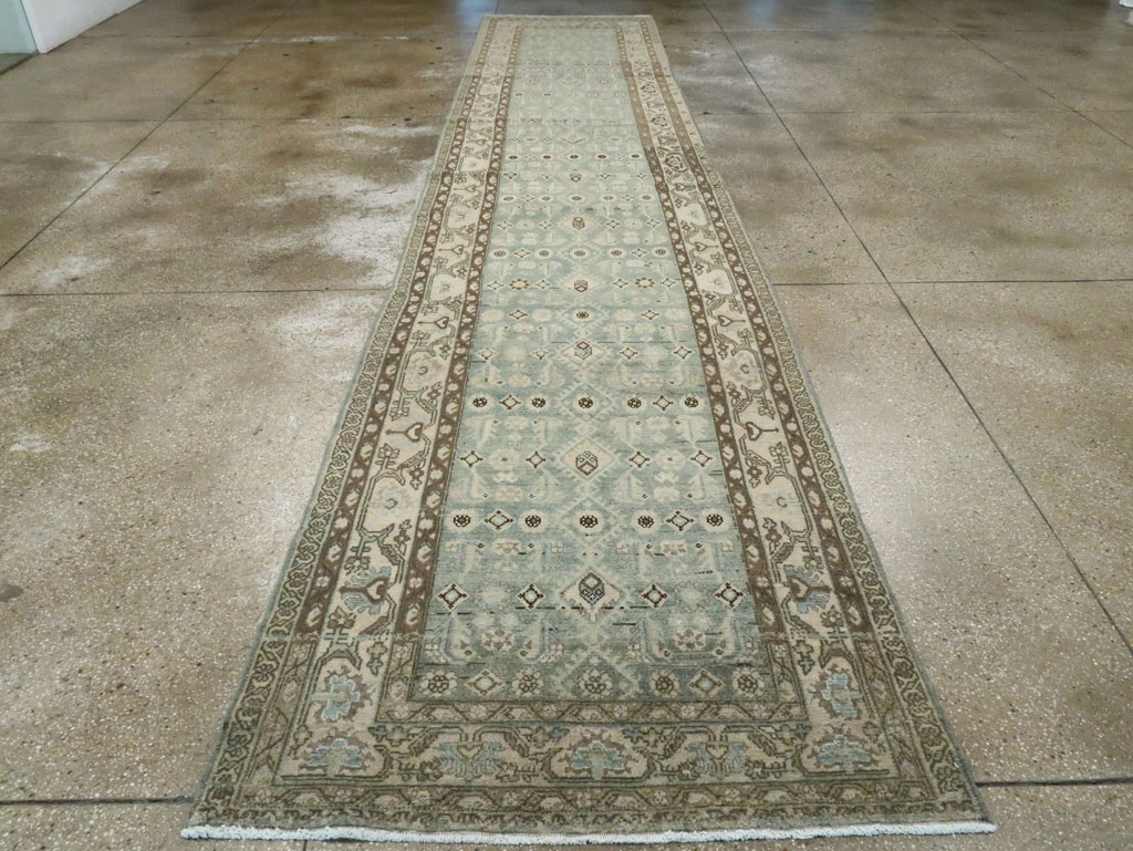 Vintage Persian Malayer Wide Gallery Runner, No.28726 - Gss