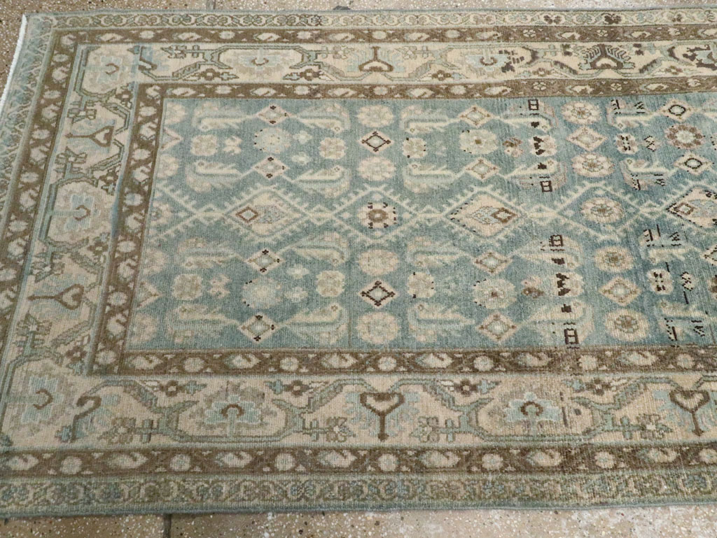 Vintage Persian Malayer Wide Gallery Runner, No.28726 - Gss
