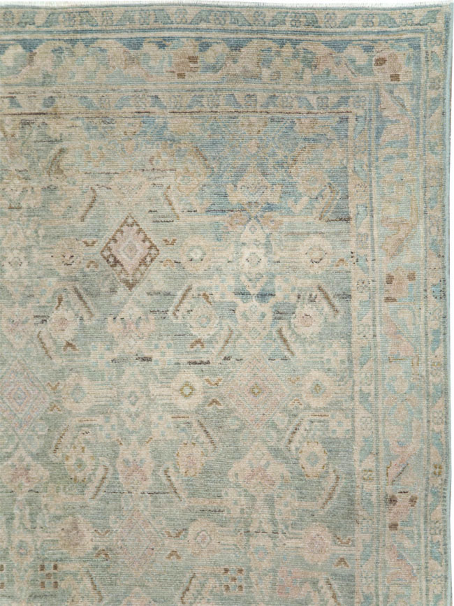 Vintage Persian Malayer Wide Gallery Runner, No.28739 - Gss