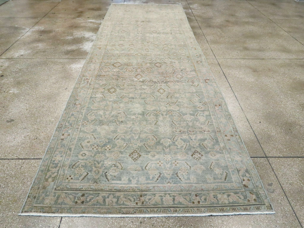 Vintage Persian Malayer Wide Gallery Runner, No.28739 - Gss
