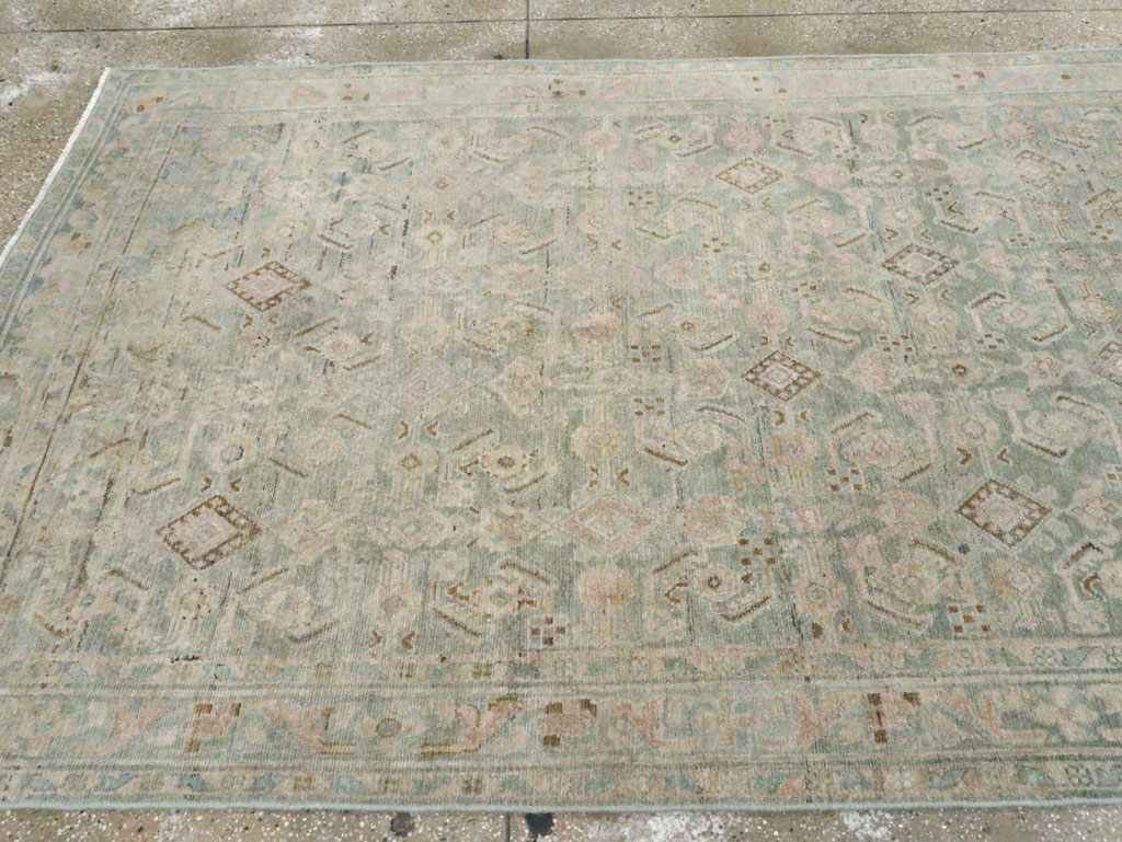 Vintage Persian Malayer Wide Gallery Runner, No.28739 - Gss