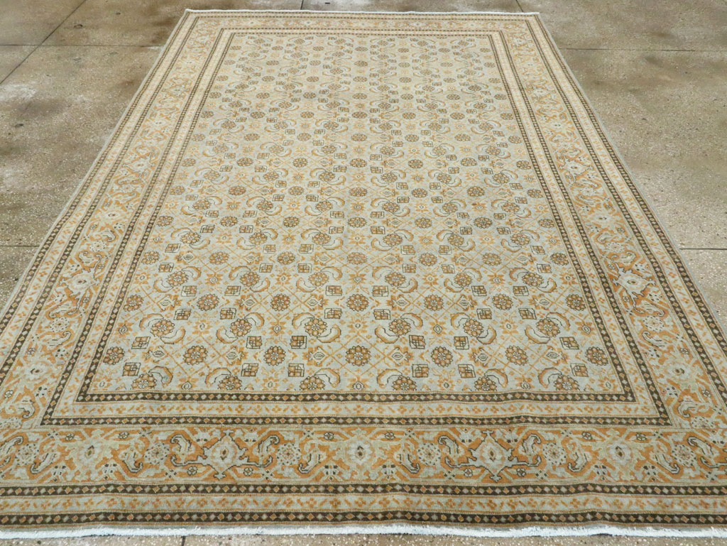 Vintage Persian Tabriz Carpet , No.28742 - Gss