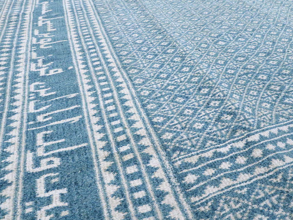 Vintage Persian Flatweave Room Size Carpet, No.28744 - Gss