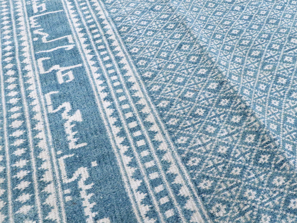 Vintage Persian Flatweave Room Size Carpet, No.28744 - Gss