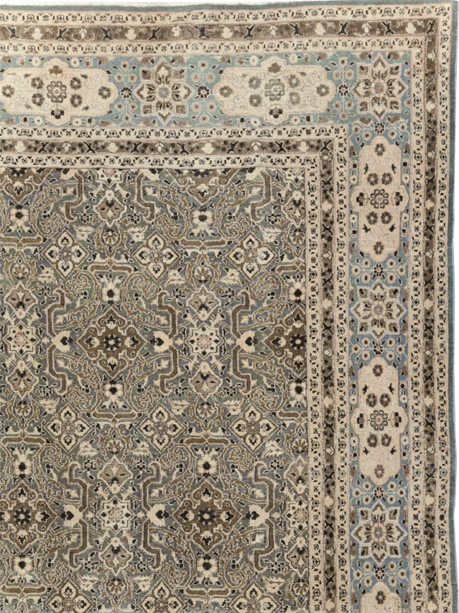 Antique Persian Mashad Room Size Carpet, No.28748 - Gss
