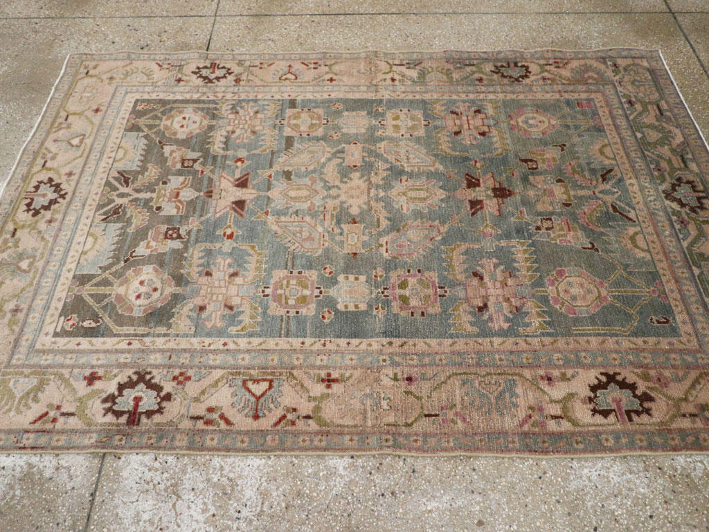 Vintage Persian Malayer Accent Rug, No.28757 - Gss