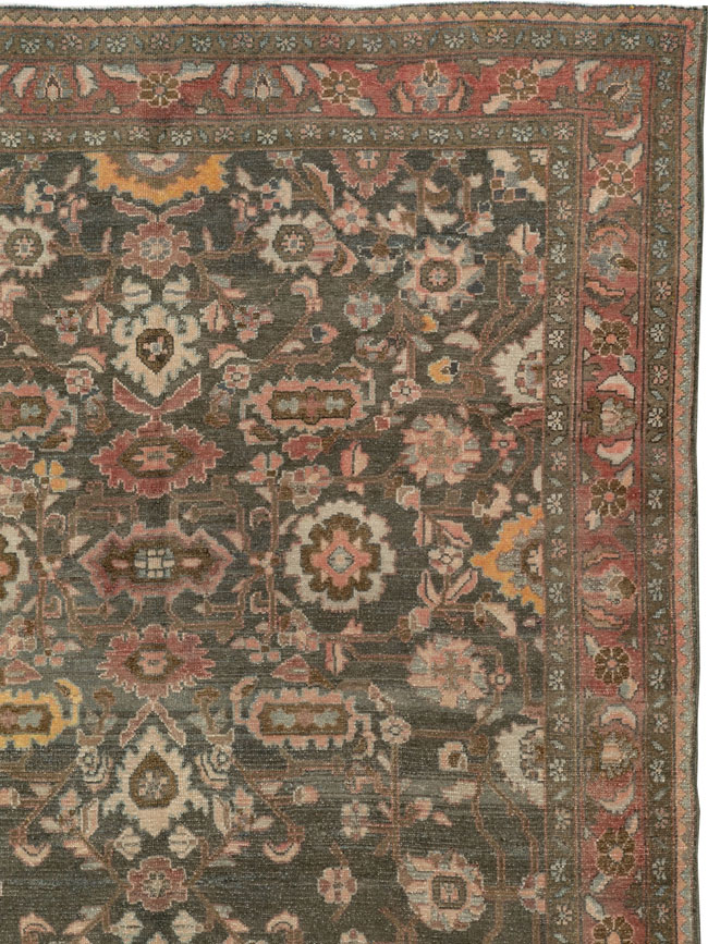 Vintage Persian Malayer Accent Rug, No.28758 - Gss
